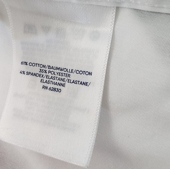 Lands End White Button Down Uniform Shirt - Picture 5 of 6